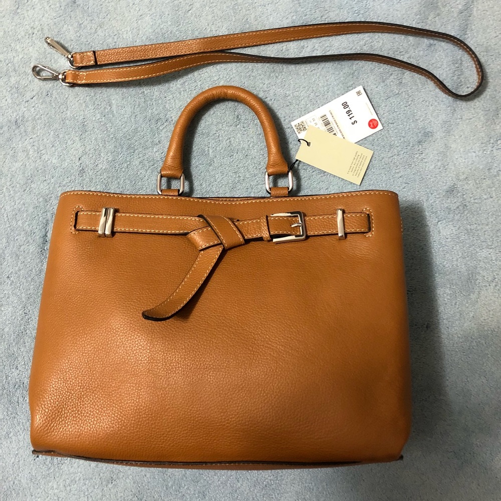 Zara NWT luggage color city bag with strap